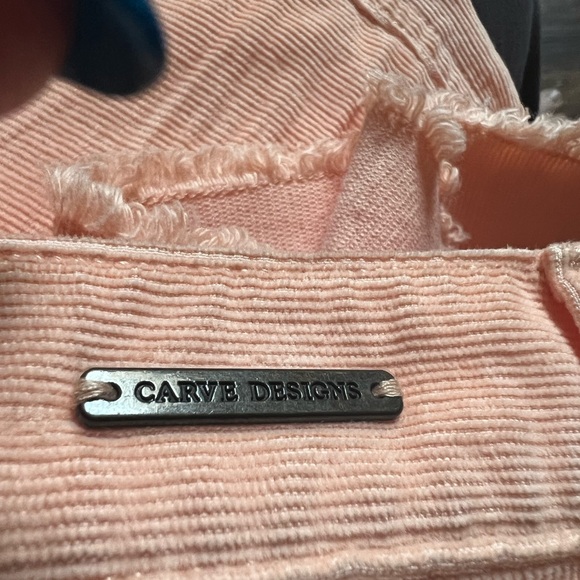 Carve Designs Pink Jean Shorts Frayed Hem - Picture 3 of 4